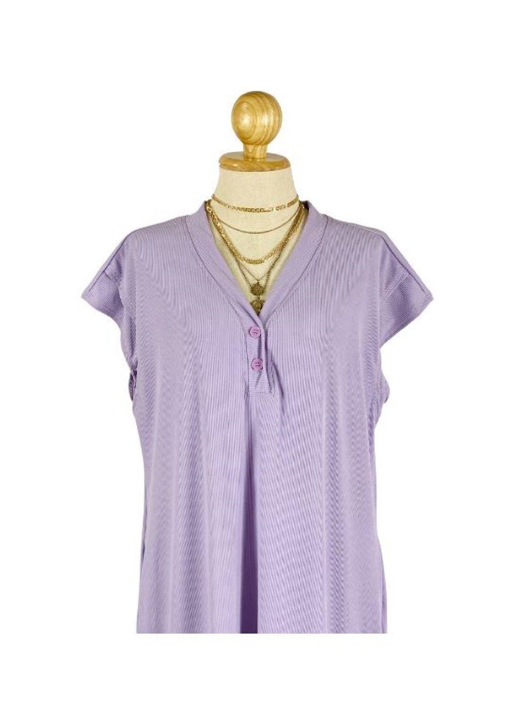 Mama Brand PH Batwing Button Breastfeeding Maxi Dress (Lilac- Image 2)