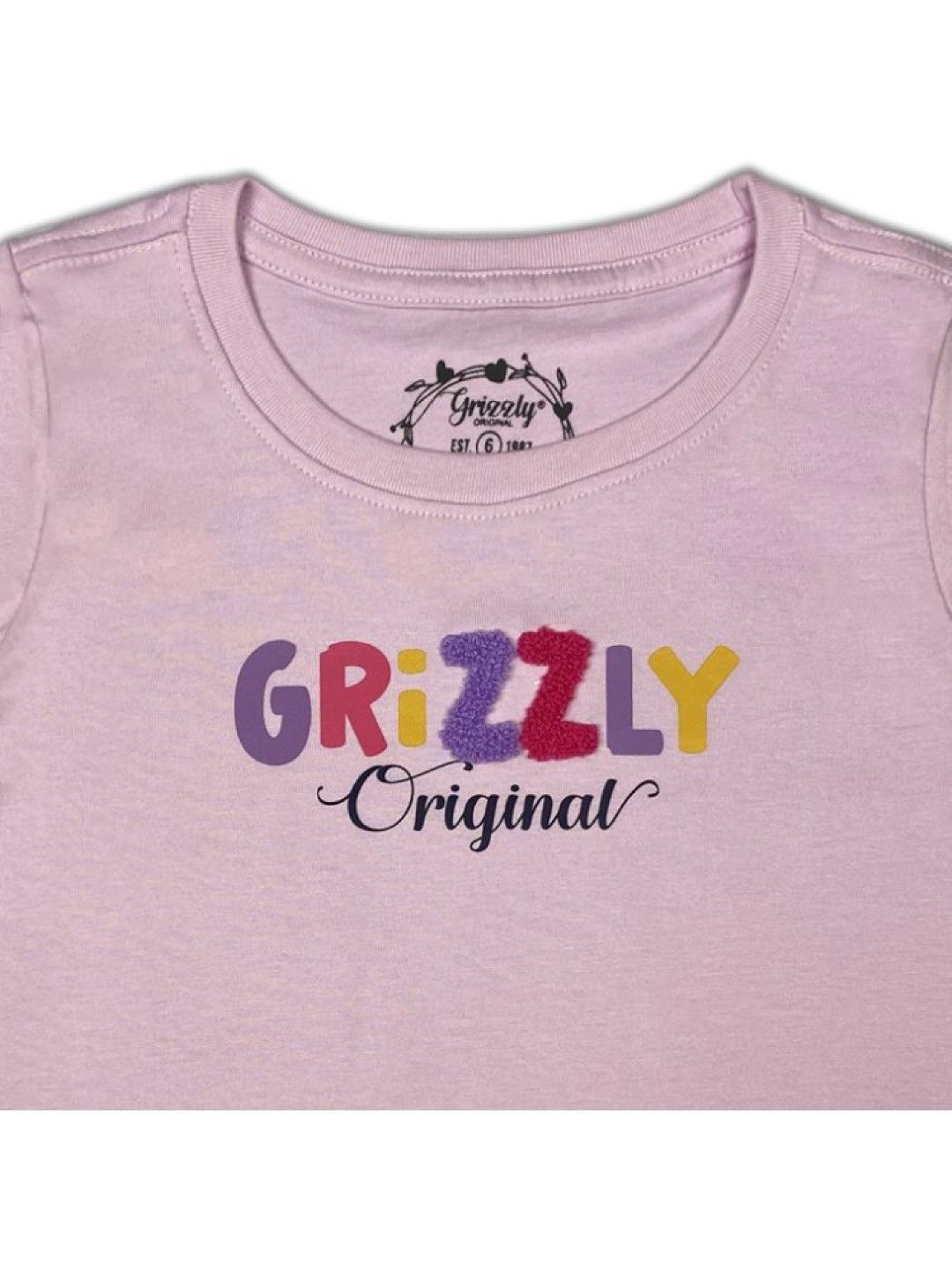 Grizzly Girls Basic Short Sleeve Tees w/ Embroidery (Lilac Snow- Image 3)