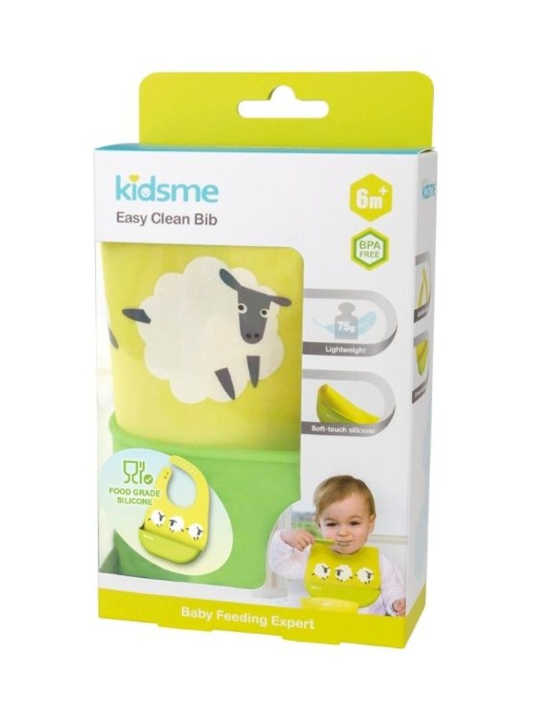 Kidsme Easy Clean Bib (Lime- Image 2)