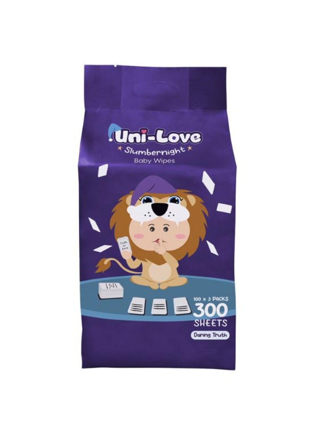 Uni-love Lion Baby Wipes Pack of 3 (Special Package) (No Color- Image 1)