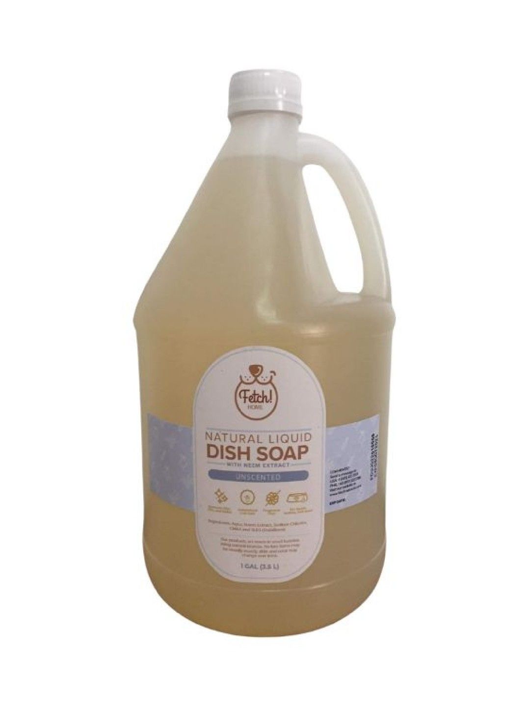 Fetch! Naturals Neem Natural Liquid Dish Soap Unscented (1 Gallon)