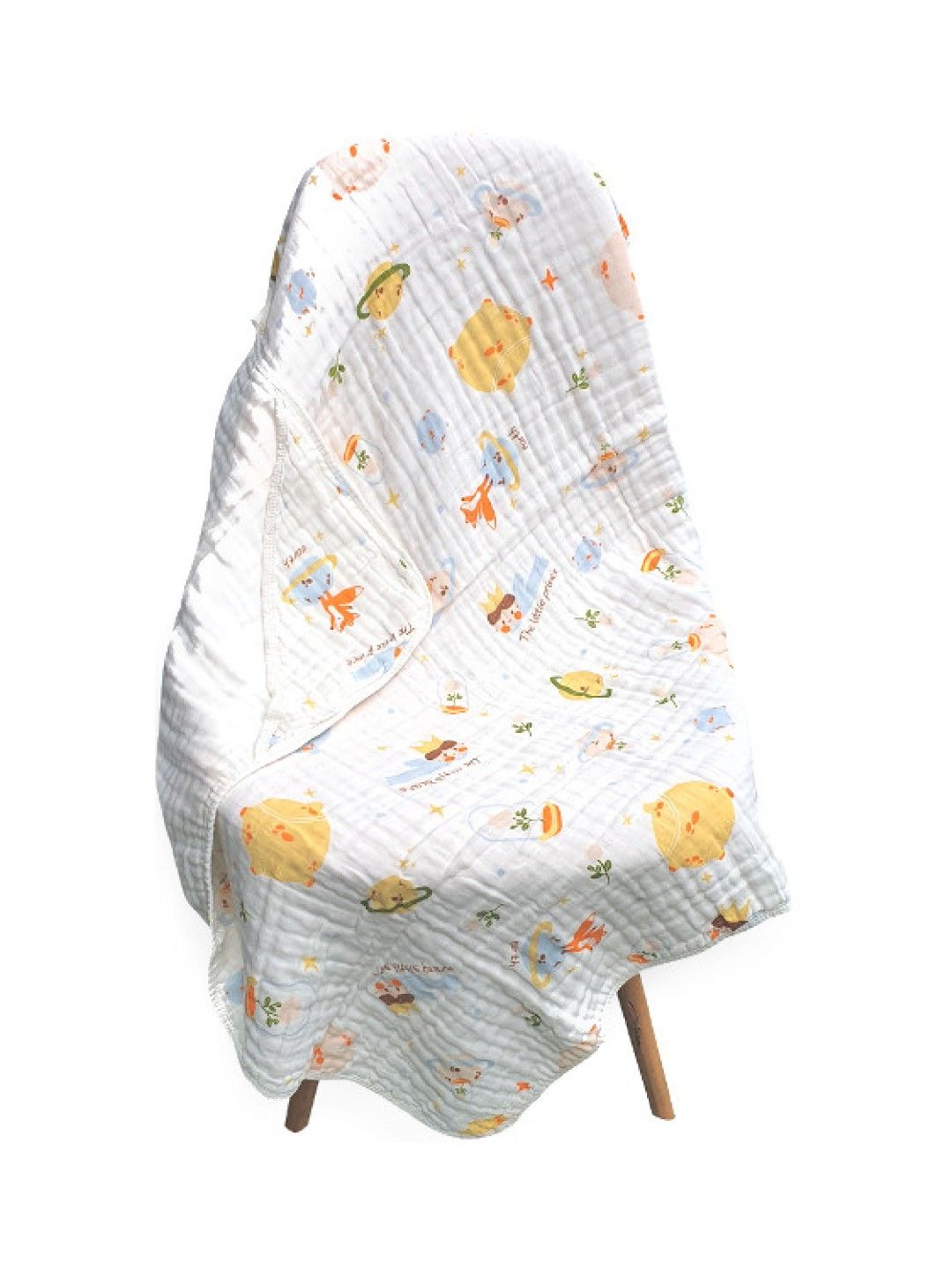Fin's Adventures Little Prince 2  in 1 Hooded Muslin Swaddle/Towel (No Color- Image 1)