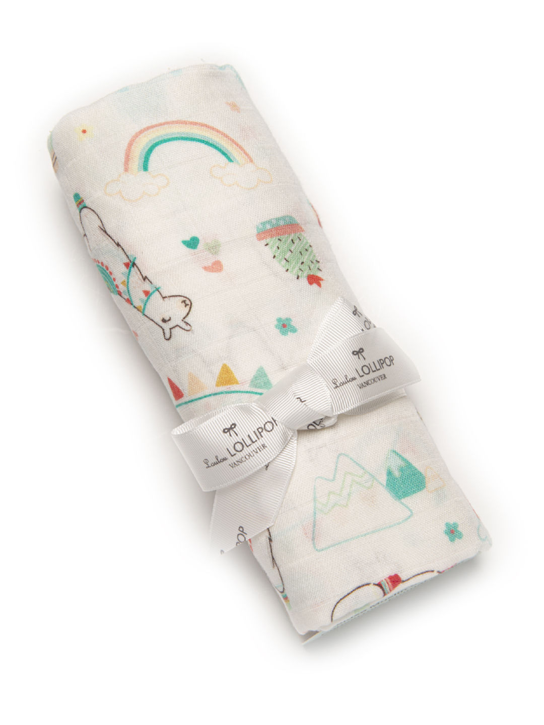 Lou Lou Lollipop Llama Muslin Swaddle (Multicolor- Image 2)