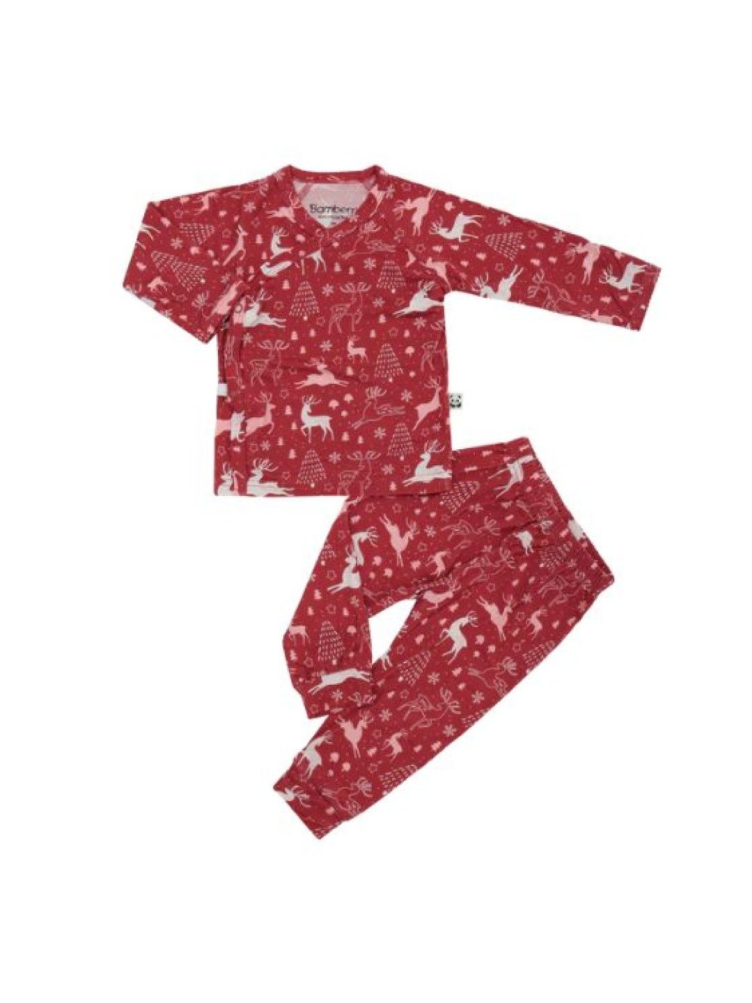 Bamberry Baby Long sleeves kimono pajama set, Reindeer (No Color- Image 1)