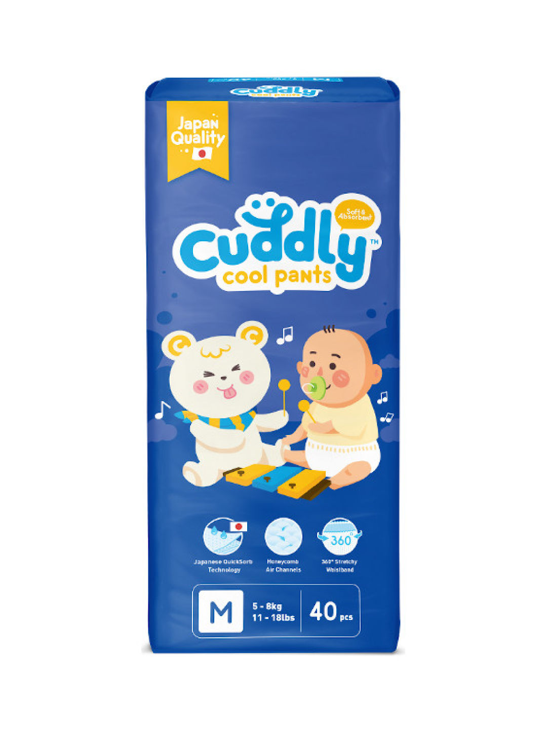 Cuddly Japanese Cool Pants Diaper Medium (40pcs)