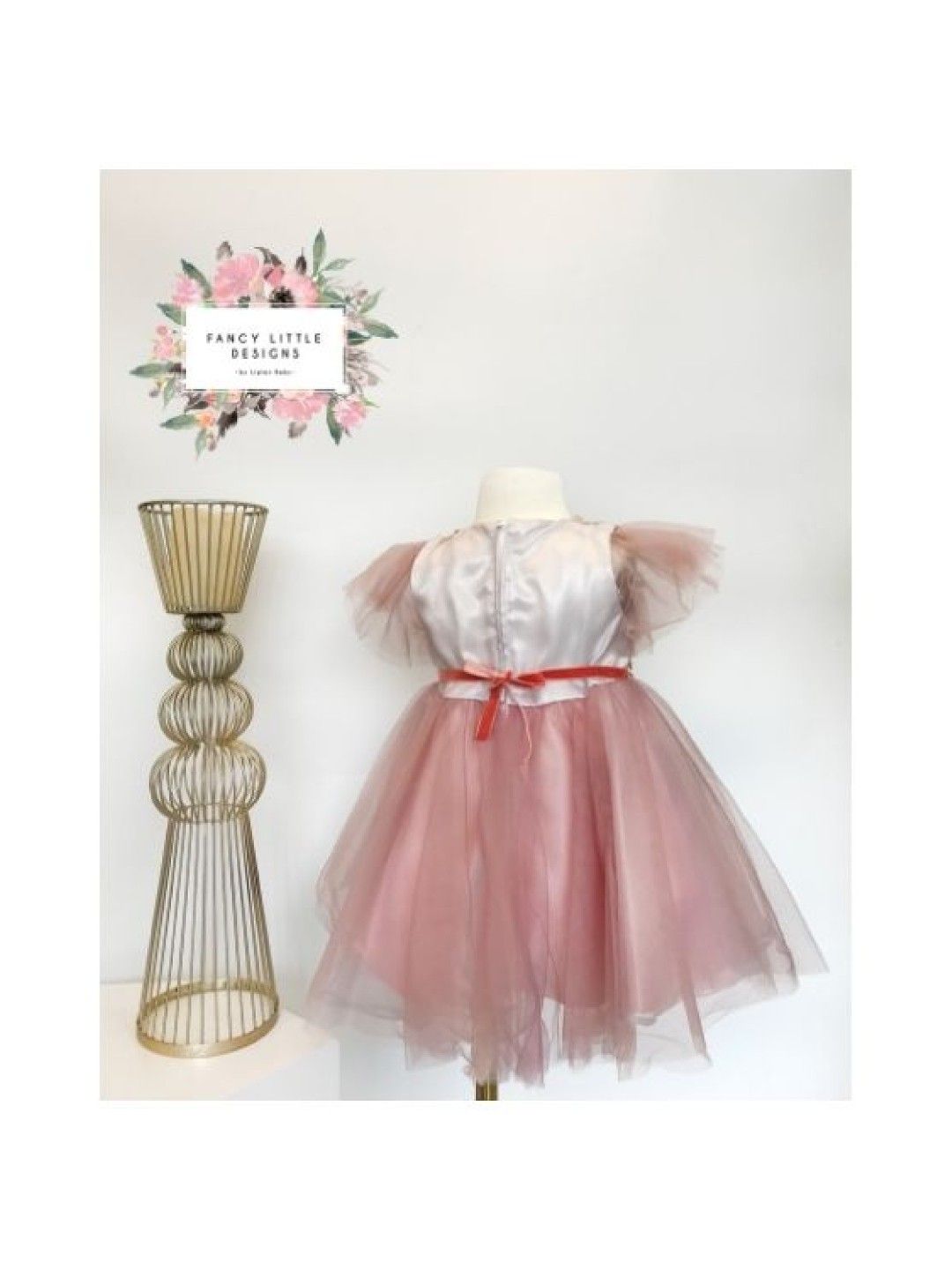 Fancy Little Designs MAE Dress (Peach- Image 3)