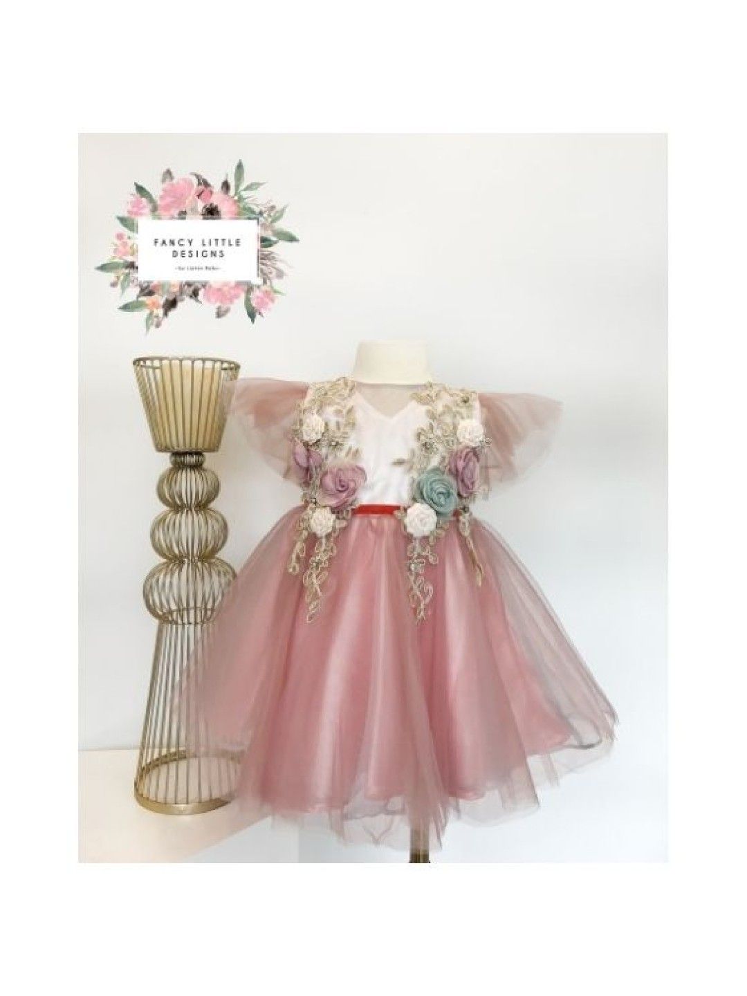 Fancy Little Designs MAE Dress (Peach- Image 2)