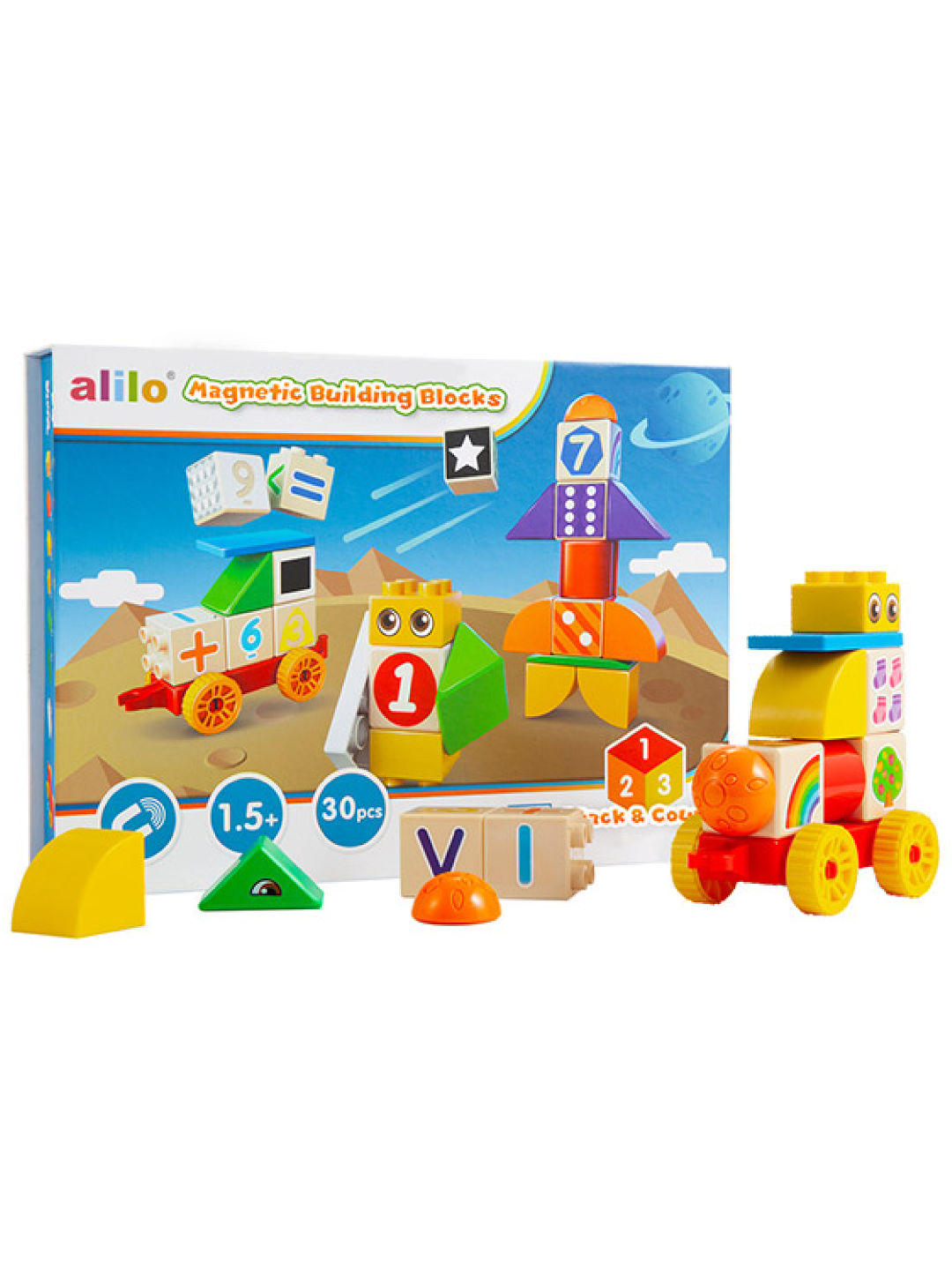 Alilo Magnetic Building Blocks - Stack & Count