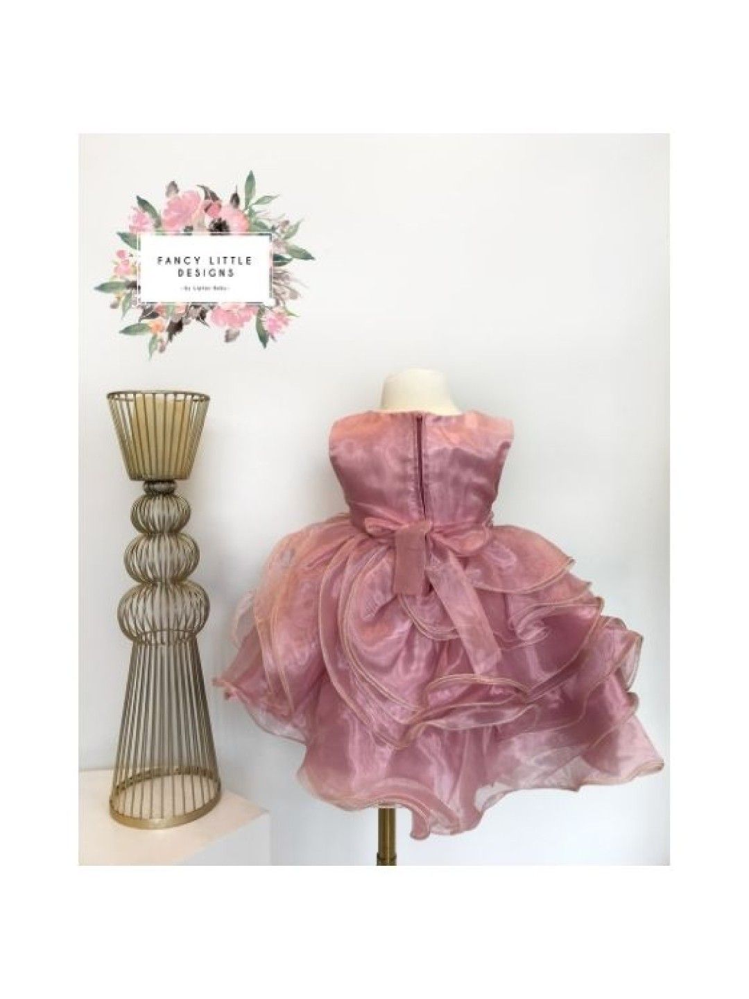 Fancy Little Designs MEG ORGANZA Dress (Pink- Image 3)