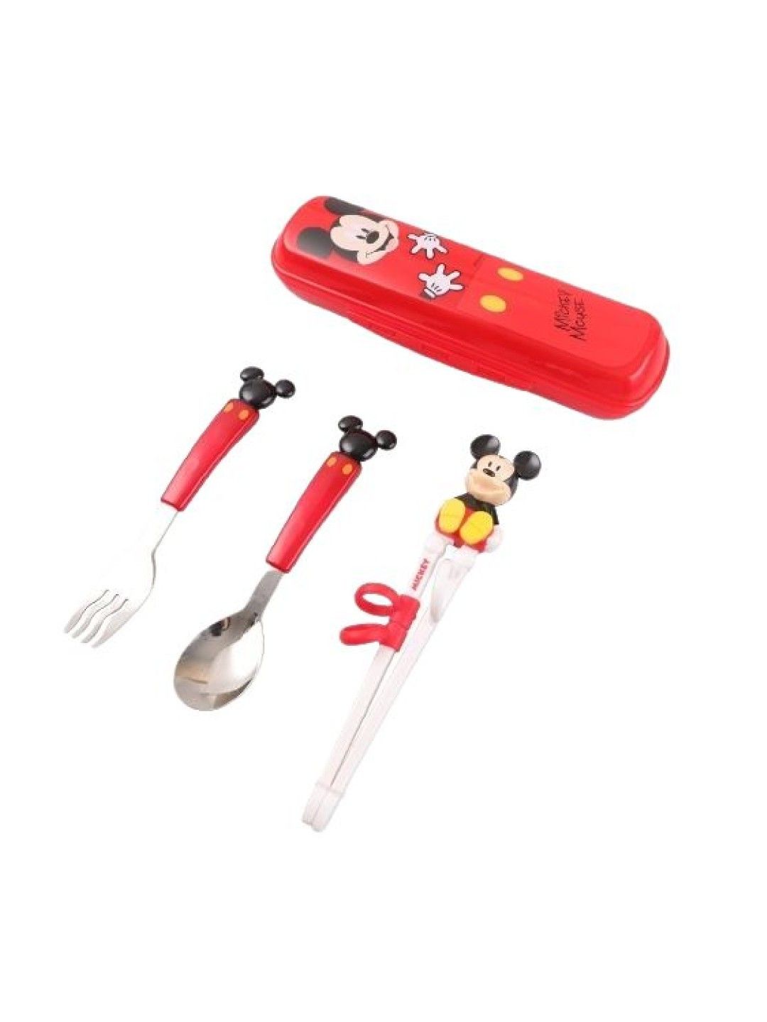 Dish Me PH Disney Mickey Mouse -  3D Spoon, Fork and Chopsticks Set with Case (No Color- Image 1)