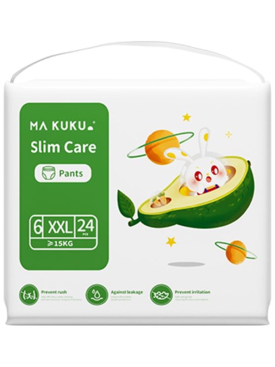 Makuku Diaper Overnight Anti-Rash Slim Care Diapers Pants, XXLarge 24s