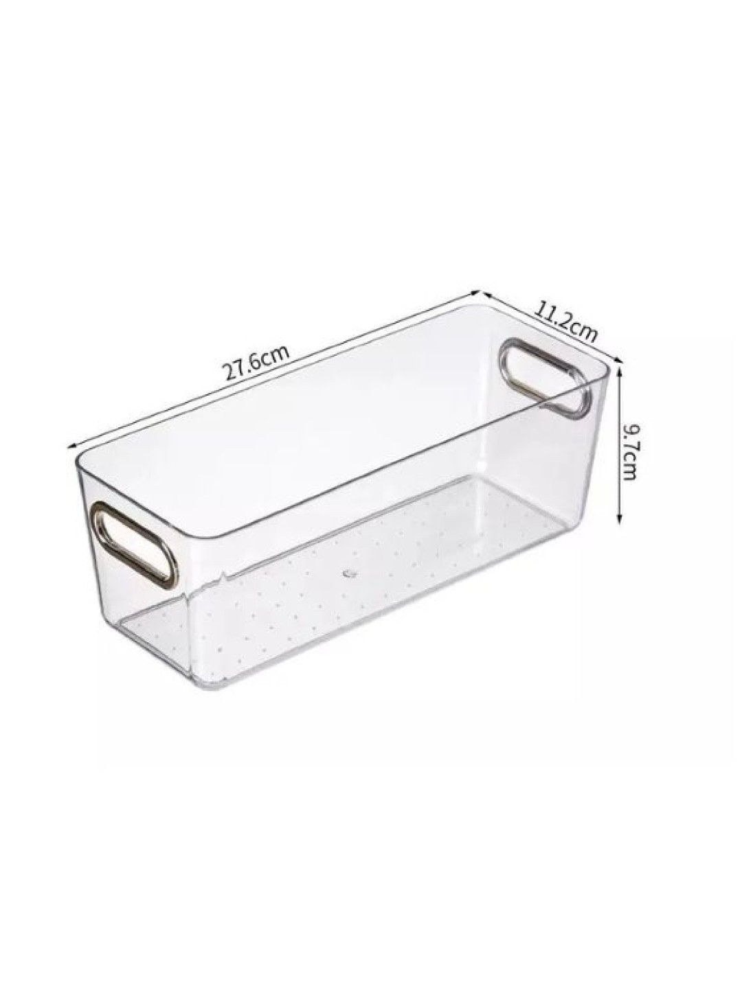 Compact Creatives Acrylic Transparent Storage Organizer Box with Hold handles - Small