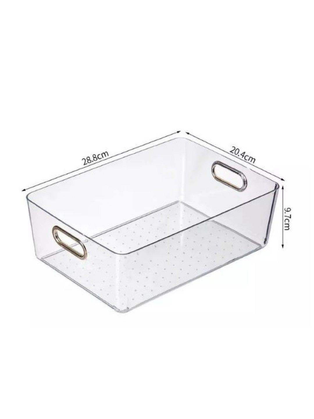 Compact Creatives Acrylic Transparent Storage Organizer Box with Hold handles - Medium