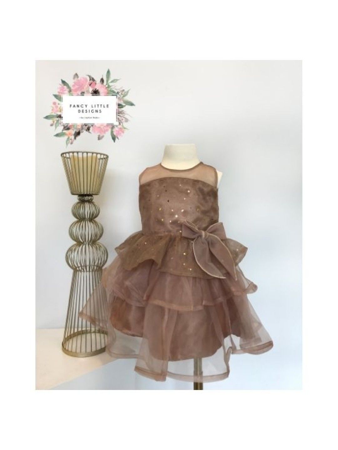 Fancy Little Designs MODENA Dress (Brown- Image 2)