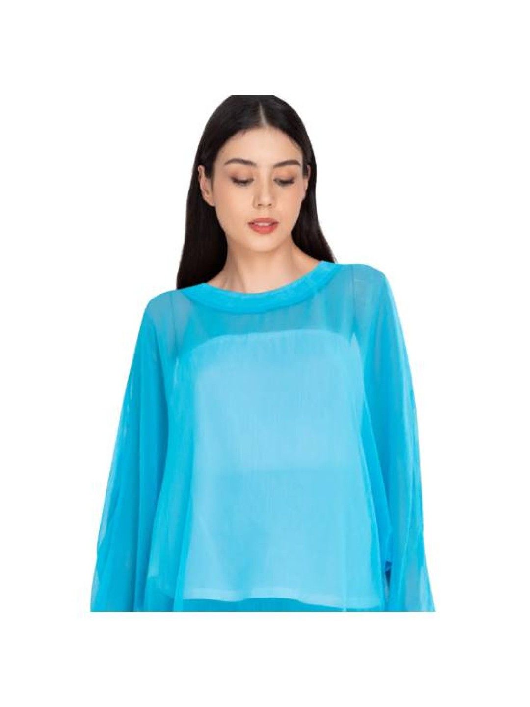 Mommy Plus Adara Maternity Blouse (Blue- Image 4)