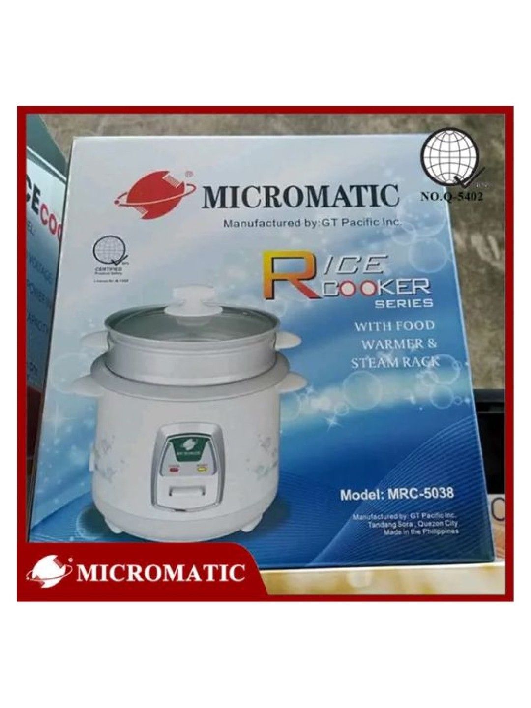 MICROMATIC MRC-5038 Rice Cooker w/ Steamer 1.0L (No Color- Image 3)