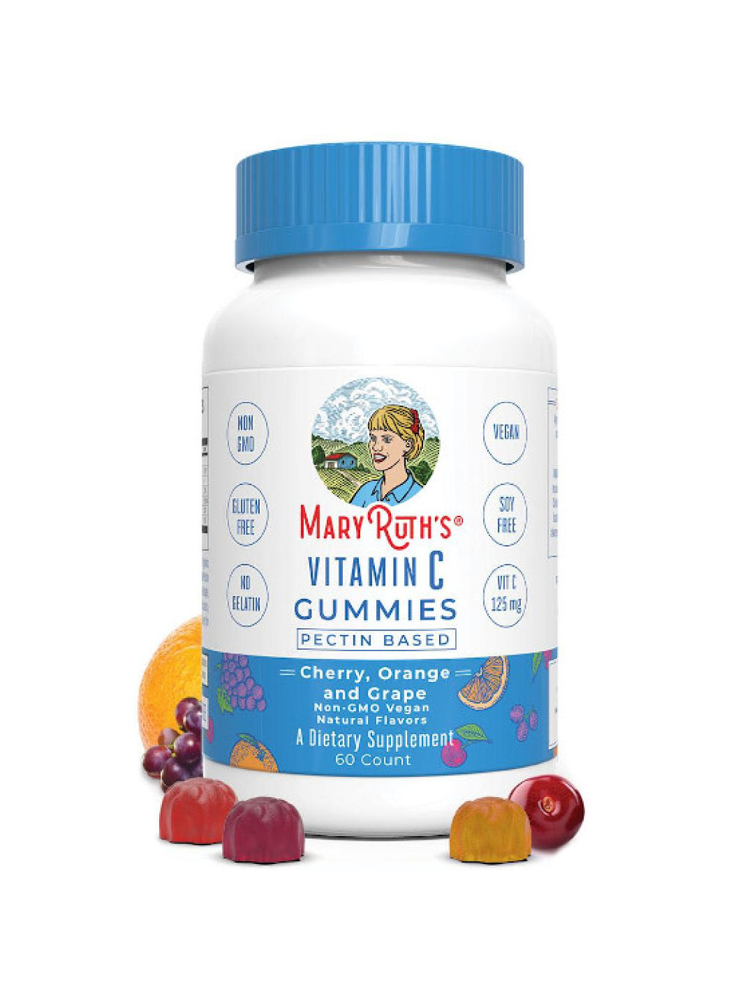 Mary Ruth's Vitamin C Vegan Gummies (60 Gummies) (No Color- Image 1)