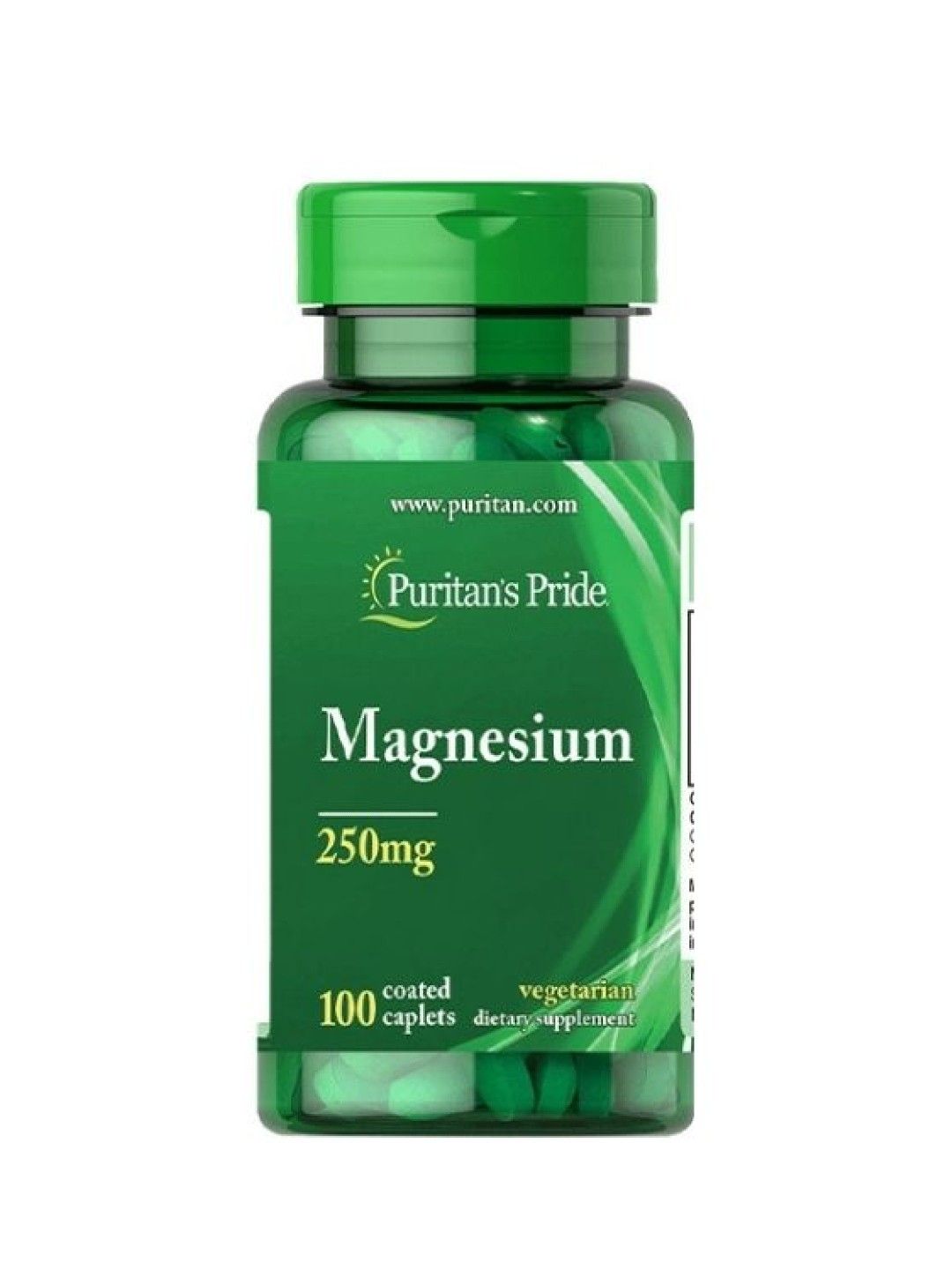 Puritan's Pride Magnesium 250 mg (100 caplets) (No Color- Image 1)