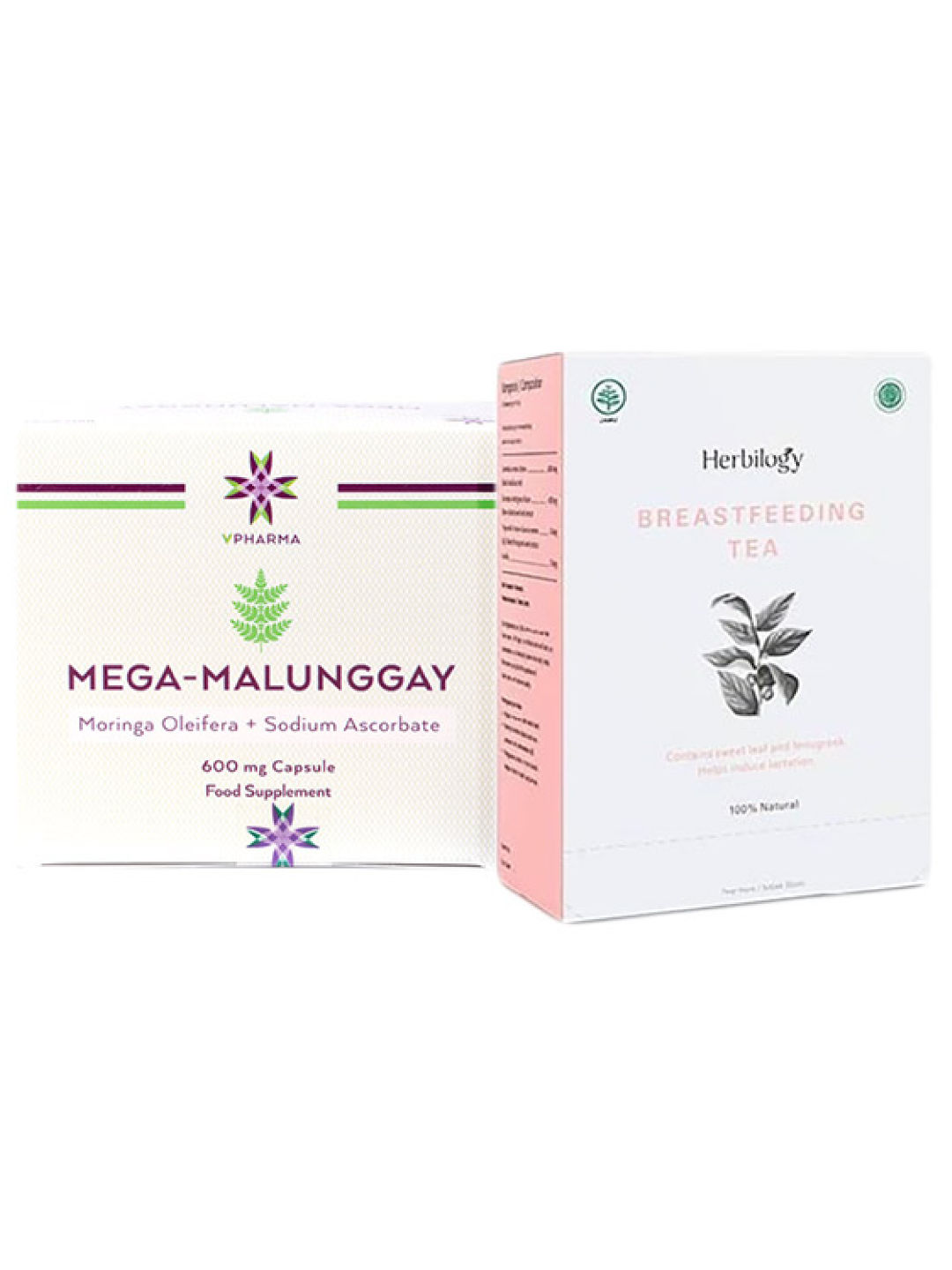 VPharma Mega-Malunggay 100's + Herbilogy Breastfeeding Tea Bundle