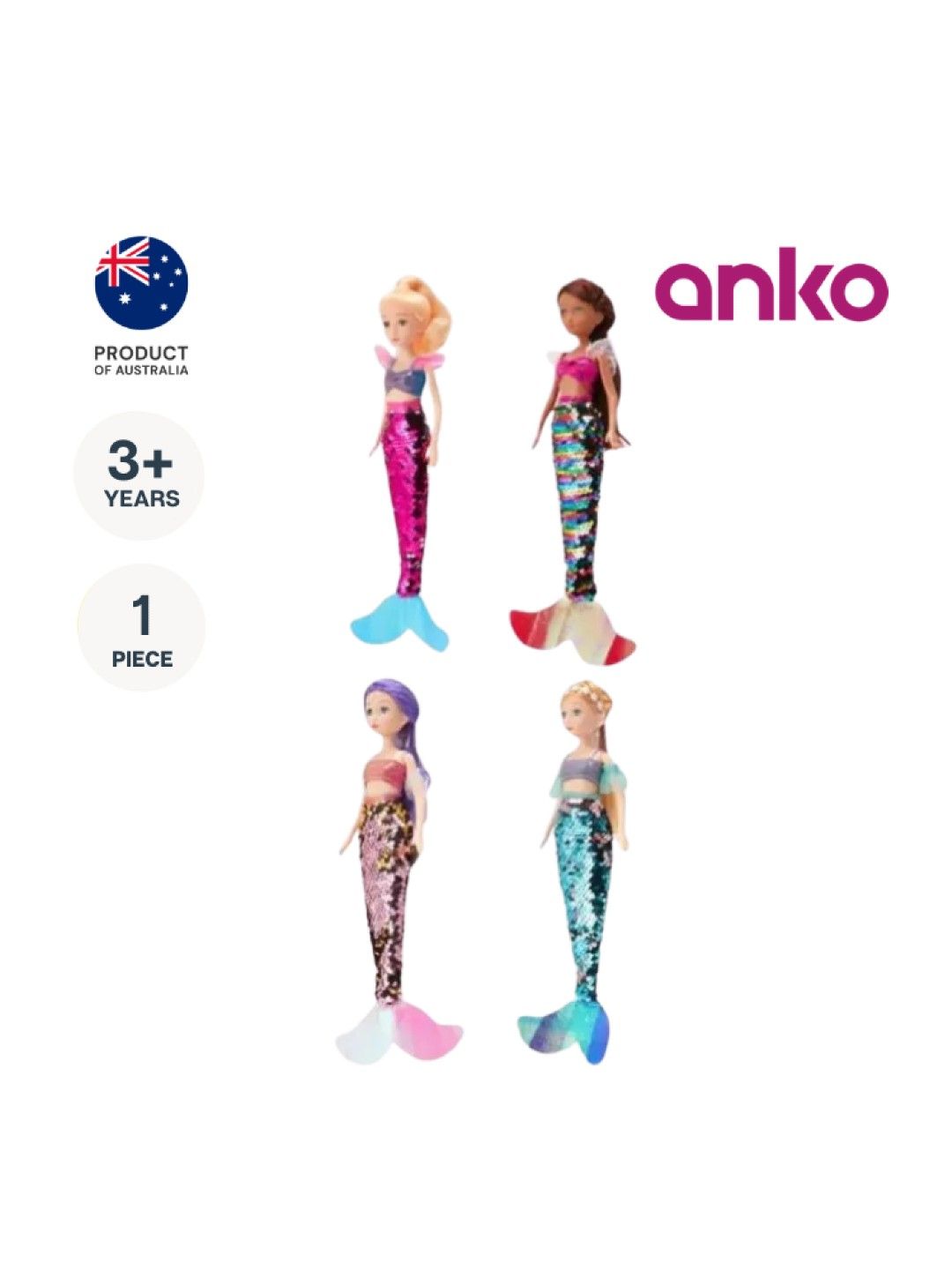 Anko Mermaid Doll with Sequins