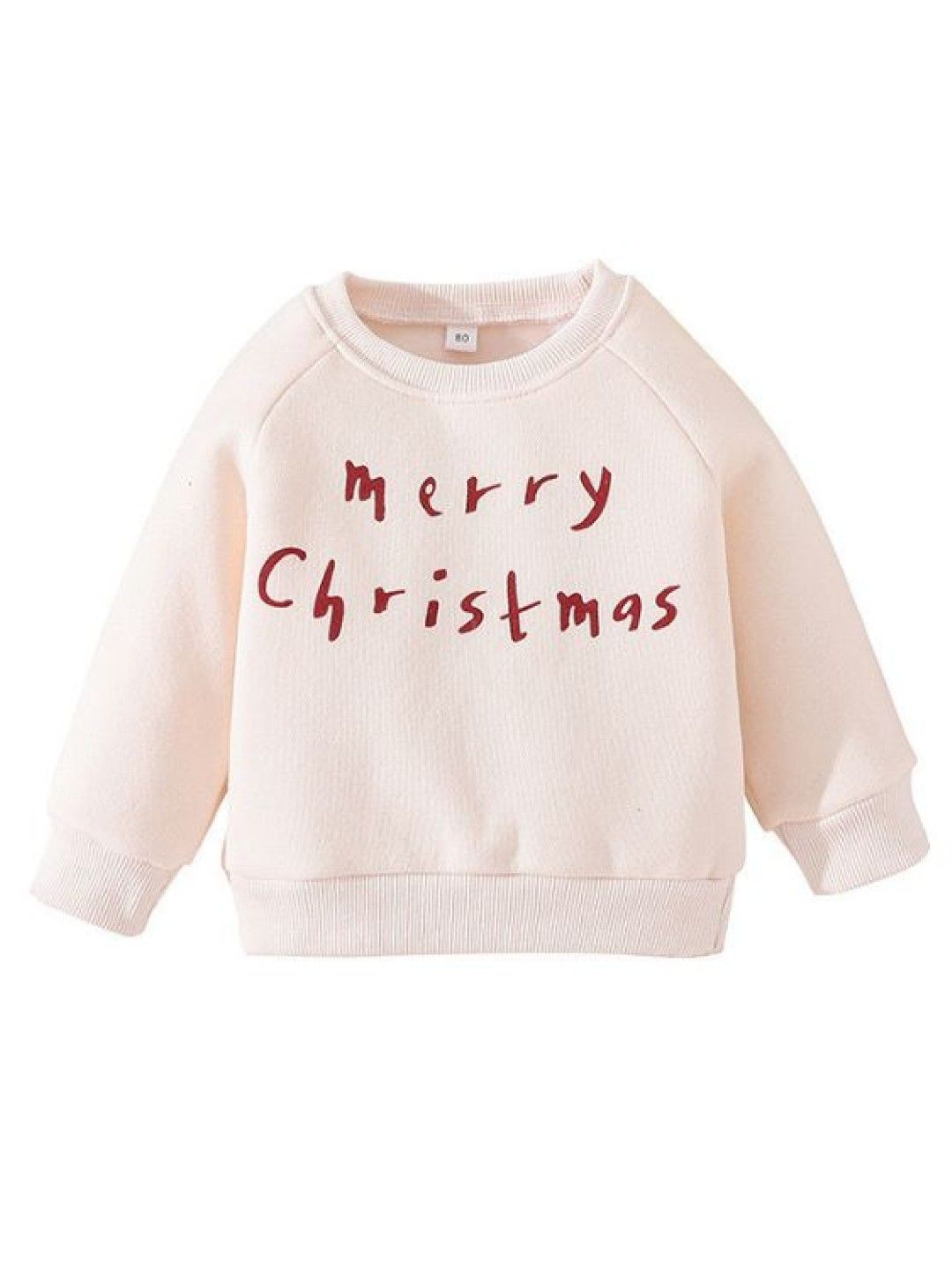 Cottonkind Merry Christmas Sweater (Beige- Image 1)