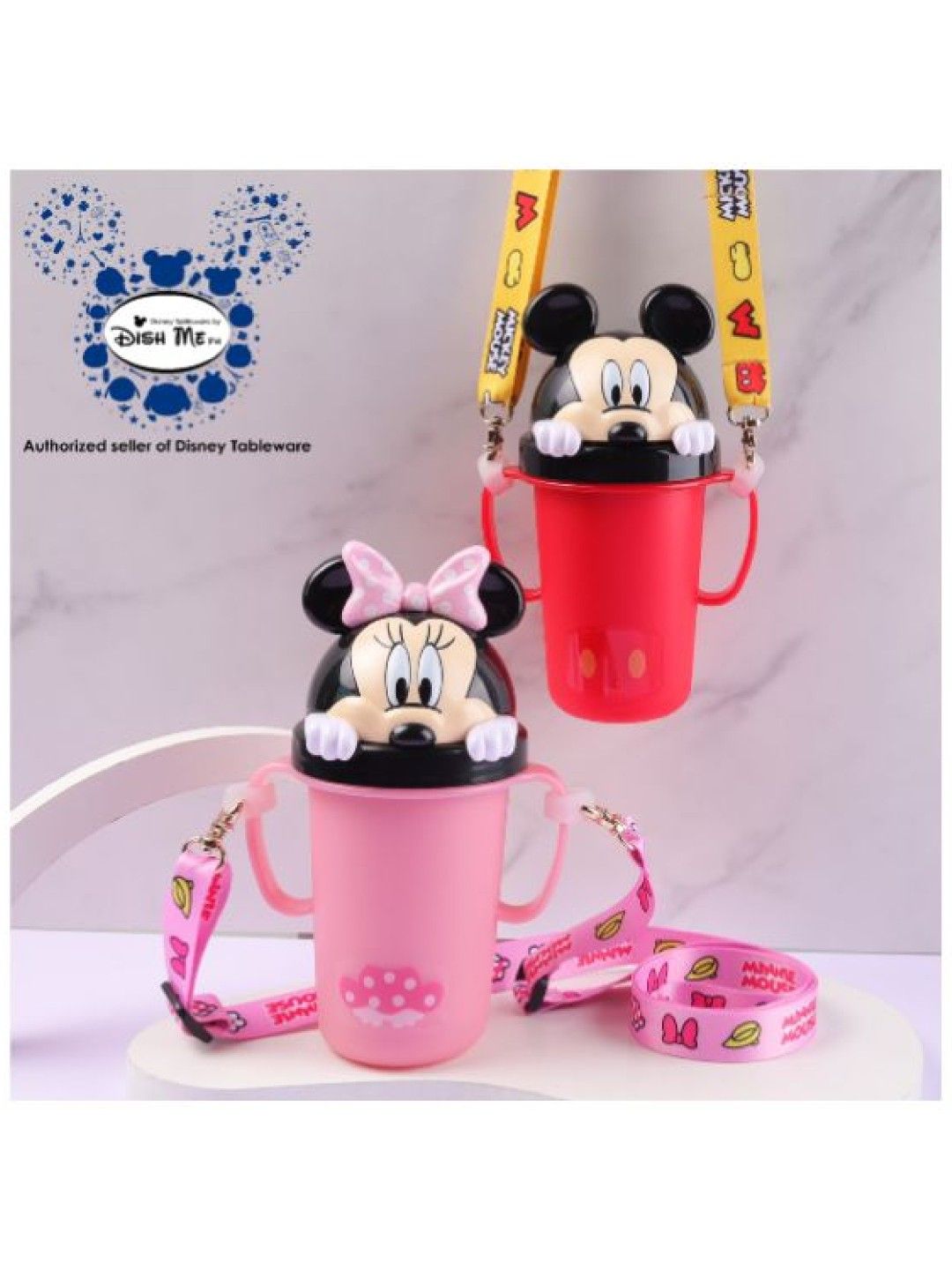 Dish Me PH Disney Minie Mouse - 3D Stainless Learning Sippy Cup with strap (300ml) (No Color- Image 4)