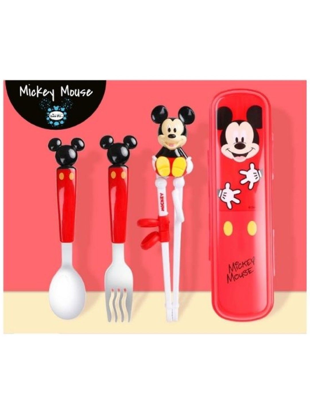 Dish Me PH Disney Mickey Mouse -  3D Spoon, Fork and Chopsticks Set with Case (No Color- Image 4)