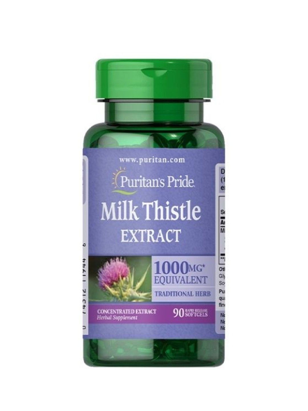 Puritan's Pride Milk Thistle Silymarin Extract 1000 mg (90 softgels)