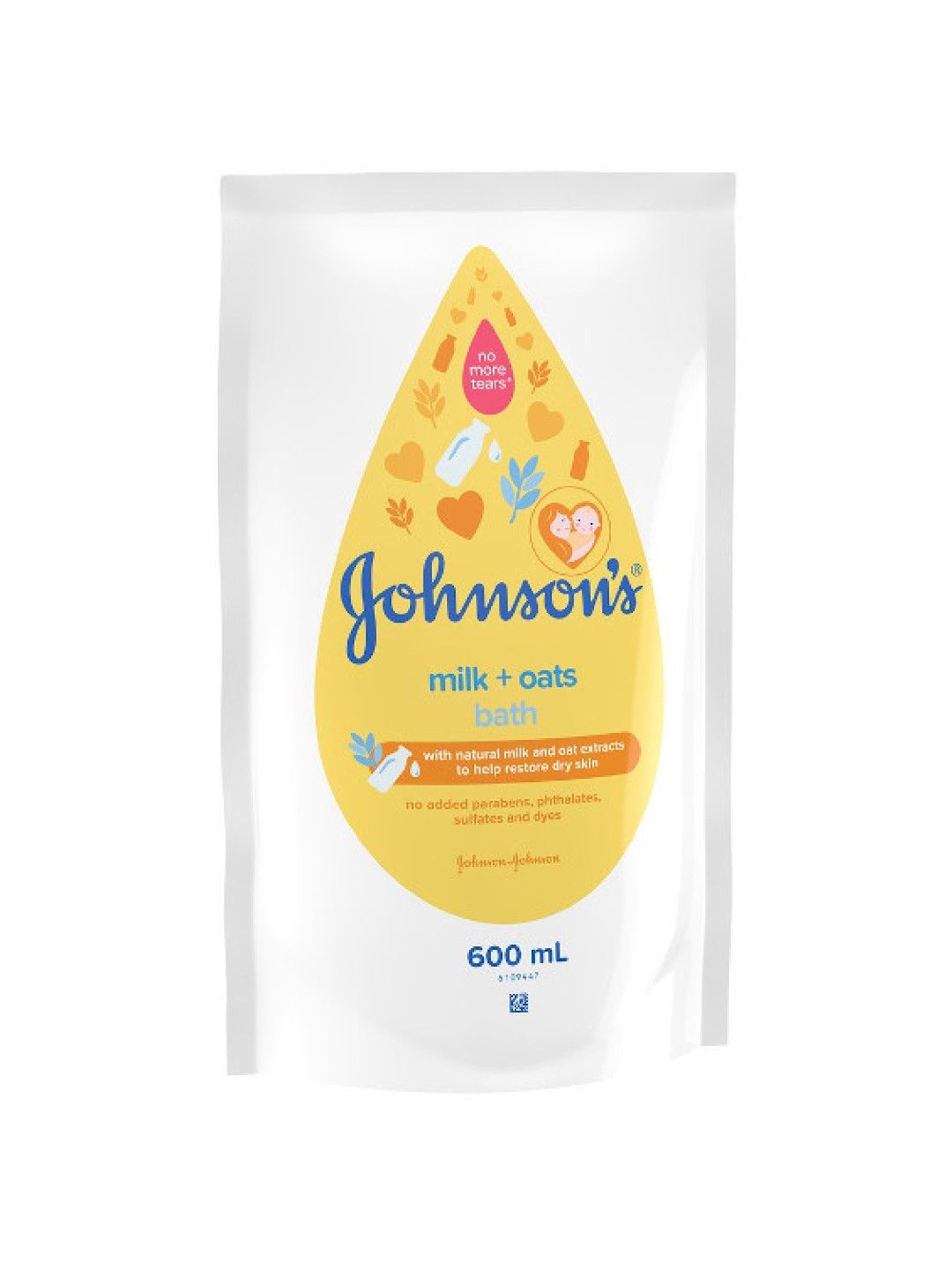 Johnson's Milk+Oats™ Baby Bath Refill (600ml)