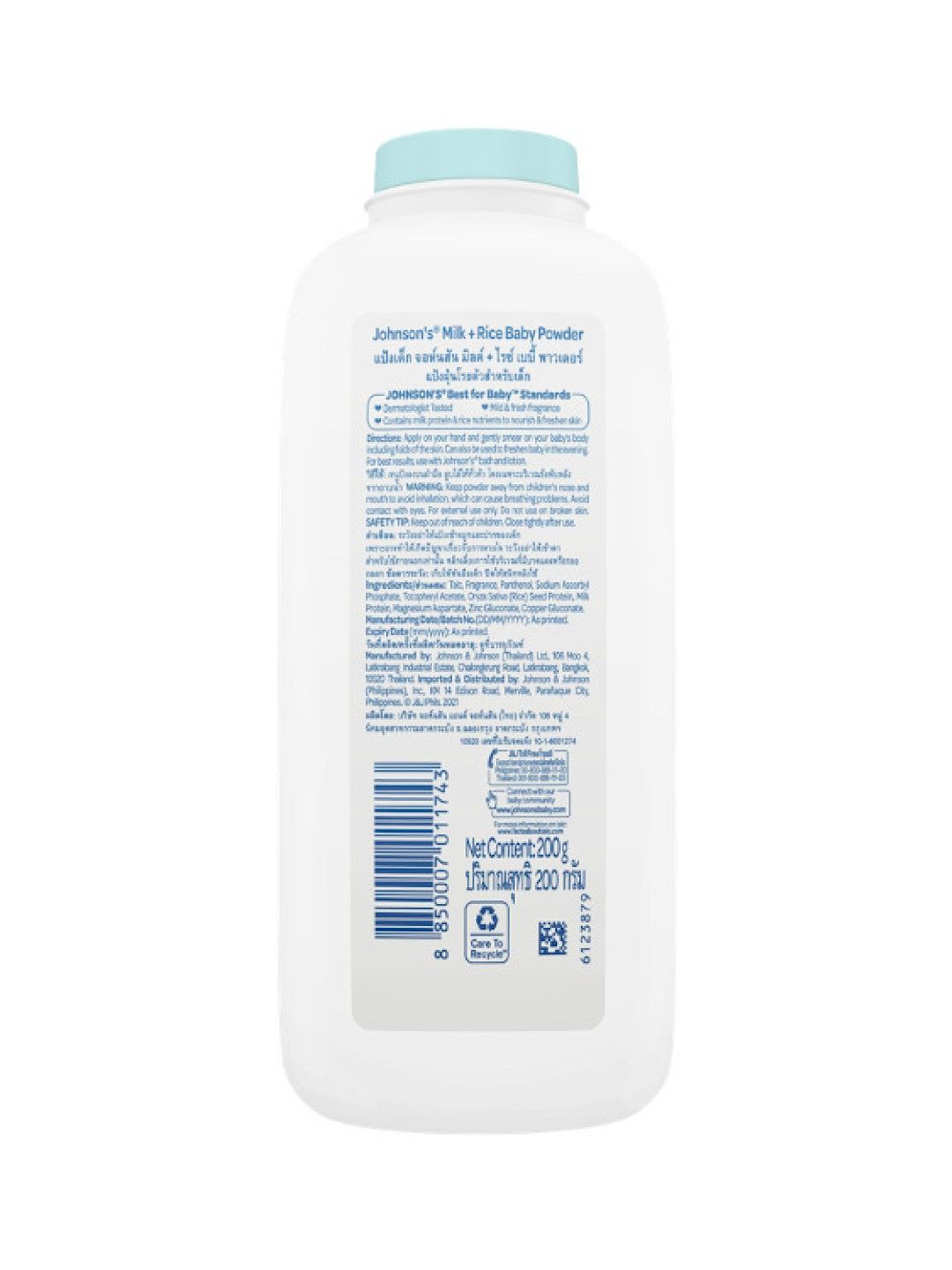 Johnson's Milk+Rice™ Baby Powder (200g) (No Color- Image 2)