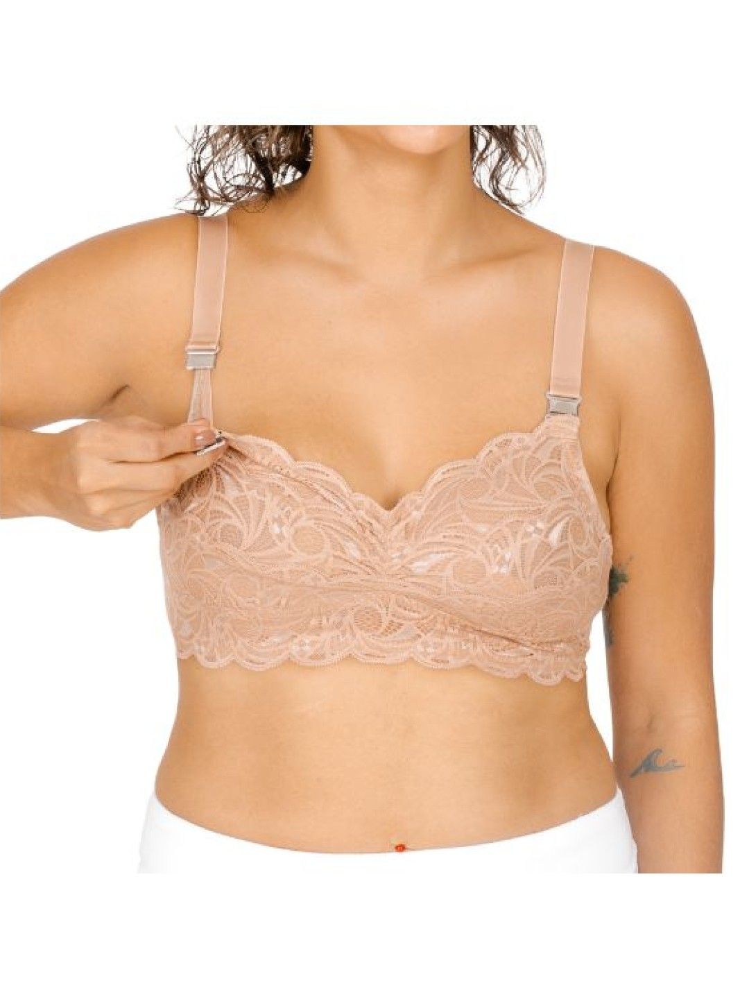 Lily of the Valley All-Lace Nursing & Pumping Bra (Milkshake- Image 2)