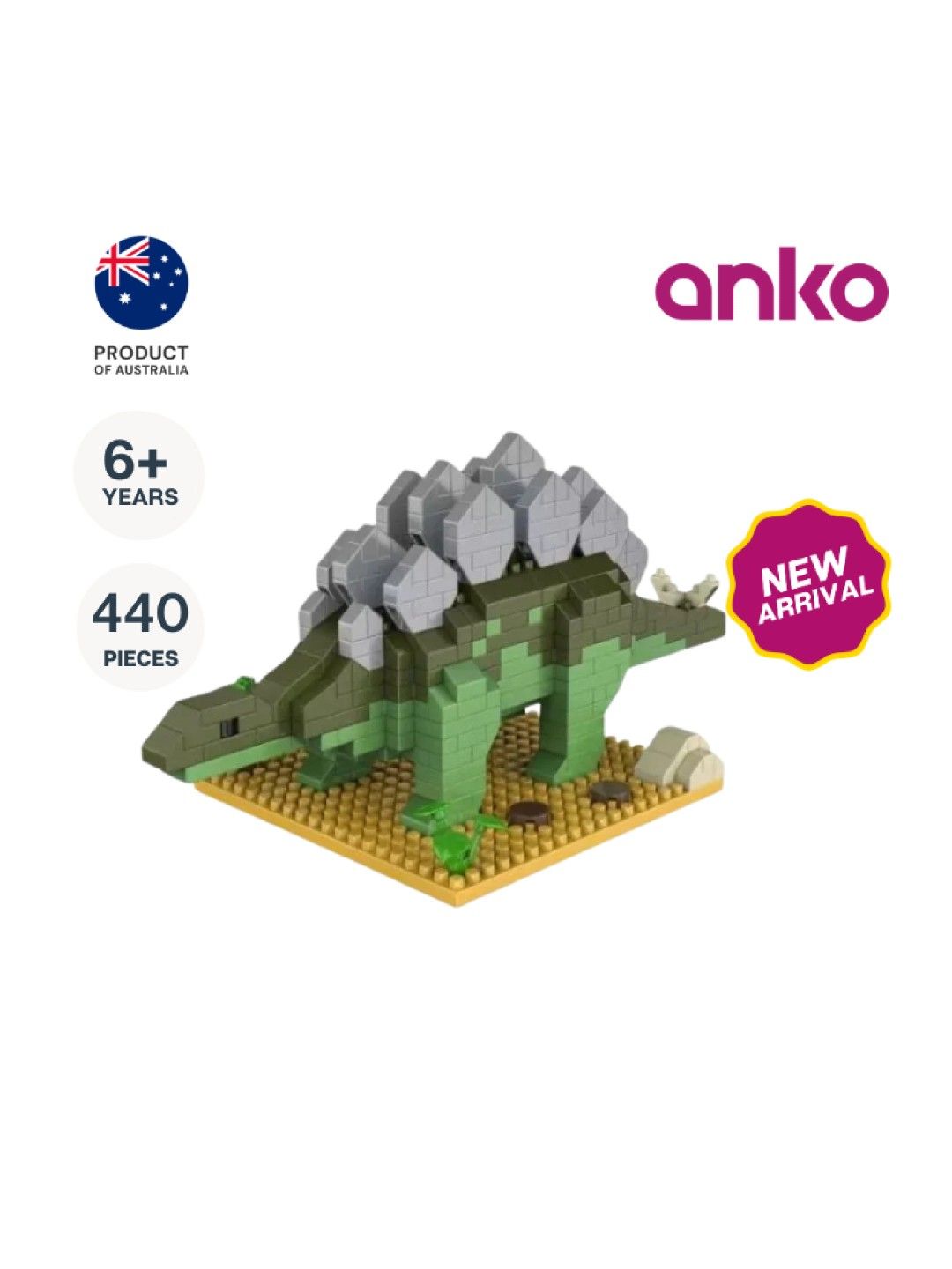 Anko Mini Construction Blocks (Stegosaurus- Image 1)