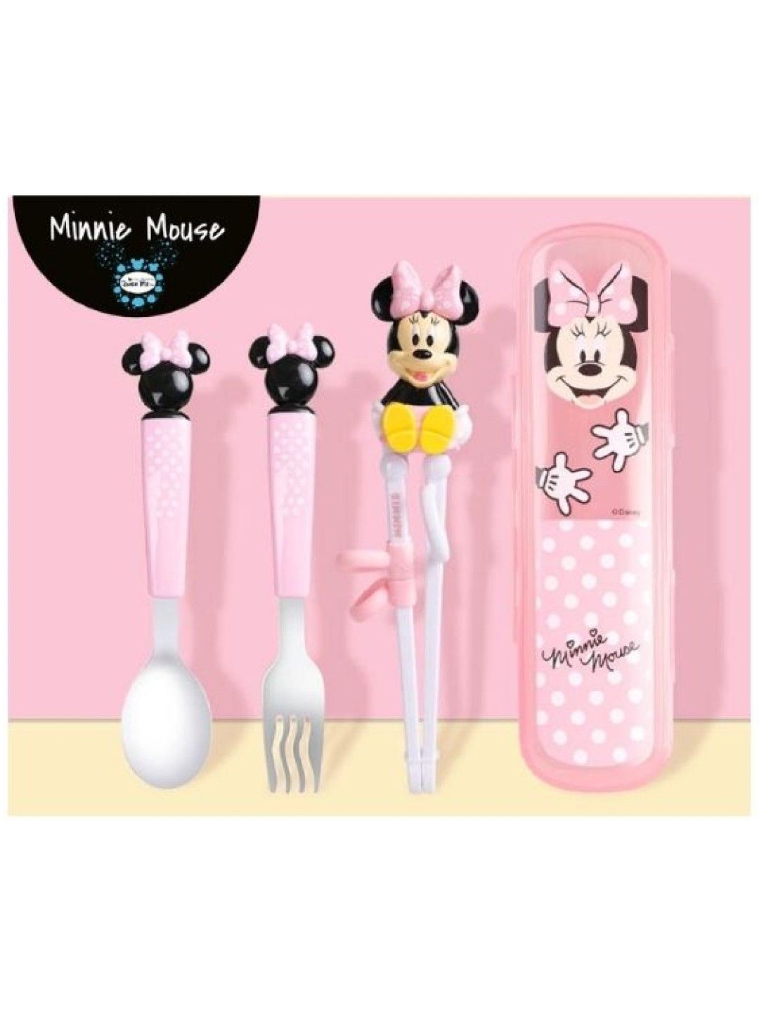 Dish Me PH Disney Minie Mouse - 3D Spoon, Fork and Chopsticks Set with Case (No Color- Image 4)