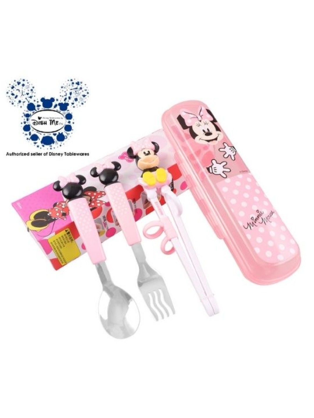 Dish Me PH Disney Minie Mouse - 3D Spoon, Fork and Chopsticks Set with Case (No Color- Image 3)