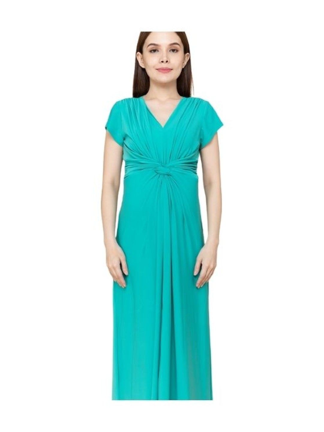 Mother2Be Pearl Maxi Maternity Dress (Mint- Image 4)