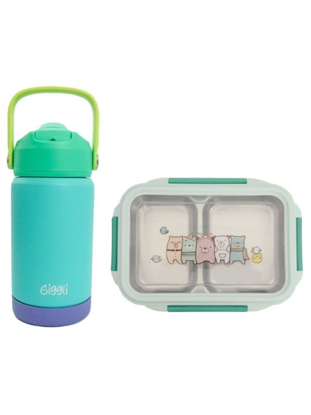 Giggli Insulated Stainless Steel Double Layer Lunch Box and Insulated Tumbler Set