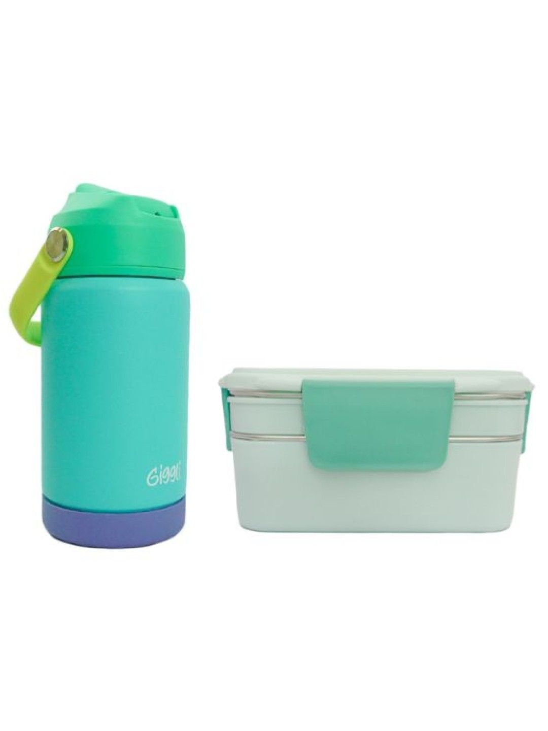 Giggli Insulated Stainless Steel Double Layer Lunch Box and Insulated Tumbler Set (Mint- Image 2)