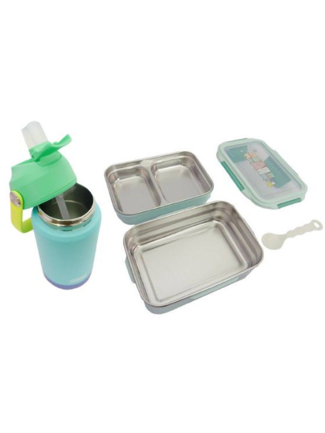 Giggli Insulated Stainless Steel Double Layer Lunch Box and Insulated Tumbler Set (Mint- Image 3)