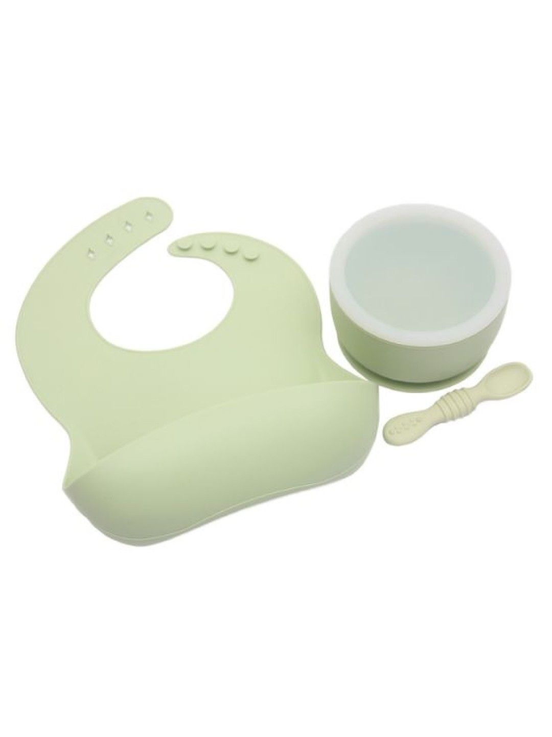 Babynomnom Silicone Bowl Feeding Set & Silicone Bib (Mint- Image 1)