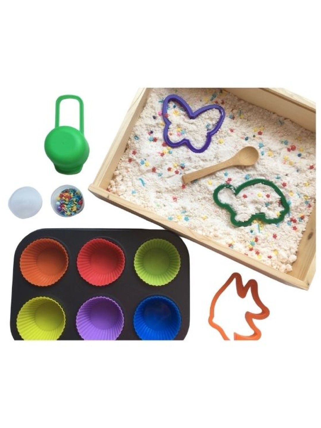 Learning Play Moon Sand Cupcake Sensory Box