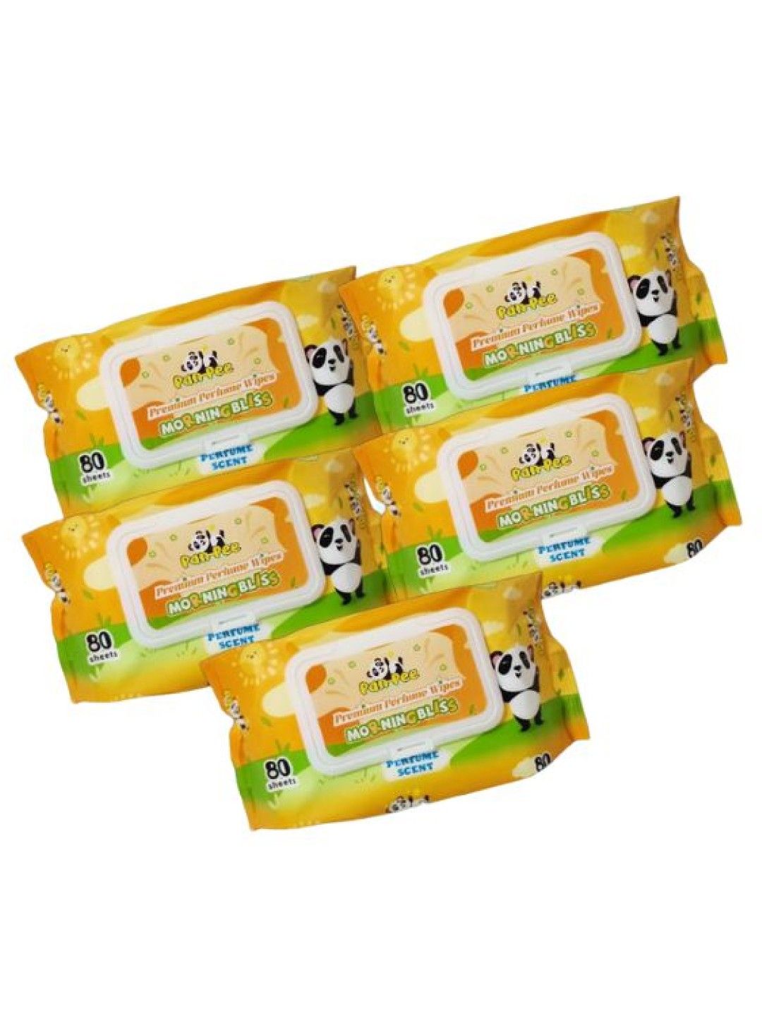 PanPee Premium Perfume Wipes - Morning Bliss (80s) - 5 Pack (No Color- Image 1)