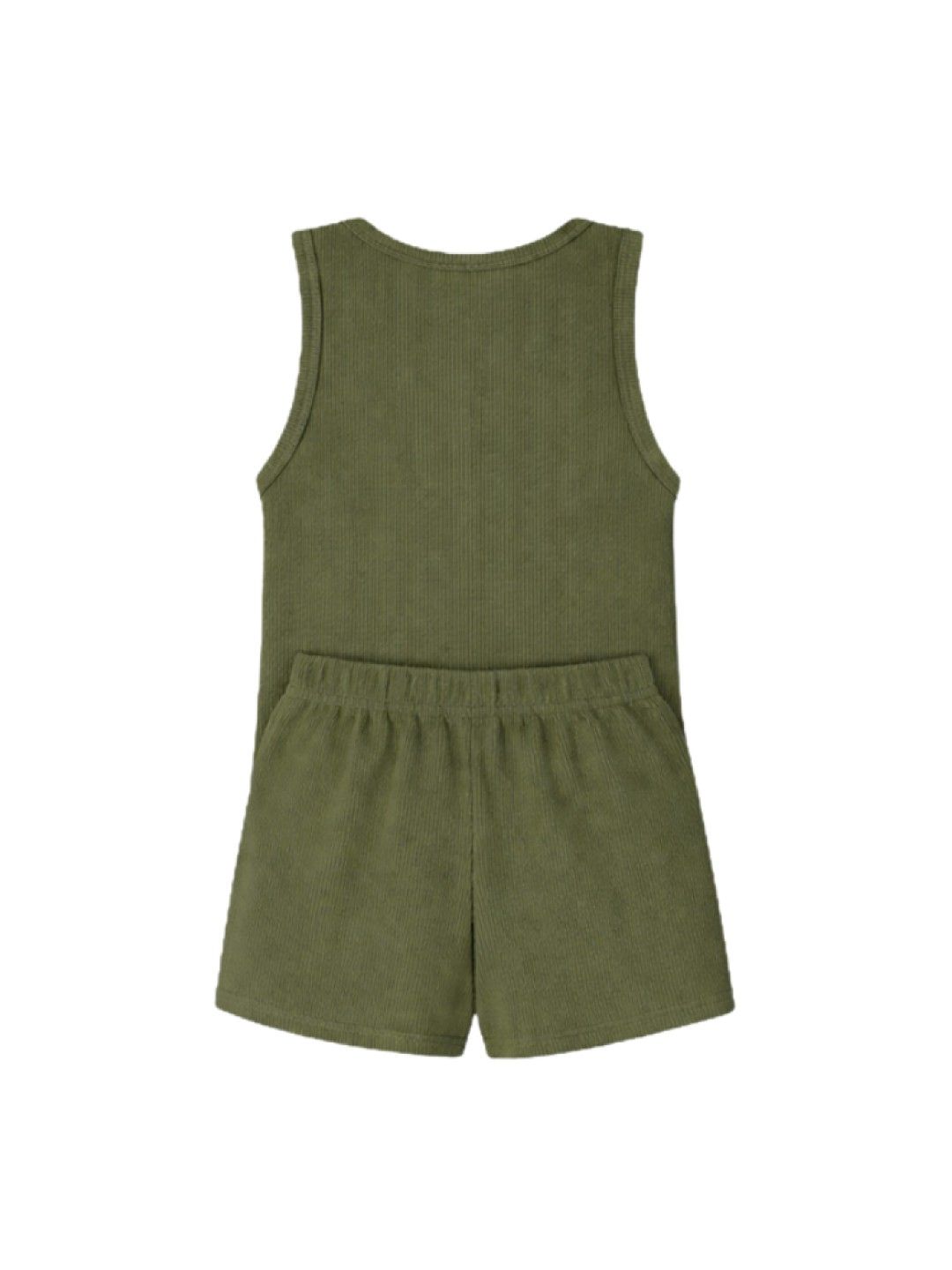 Bigbox.ph Ribbed Cotton Baby Boy Terno Set (Moss Green- Image 2)
