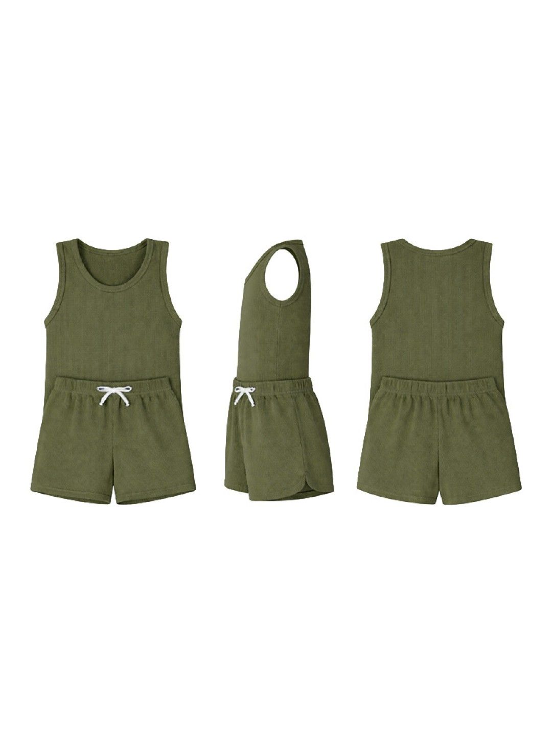 Bigbox.ph Ribbed Cotton Baby Boy Terno Set (Moss Green- Image 4)