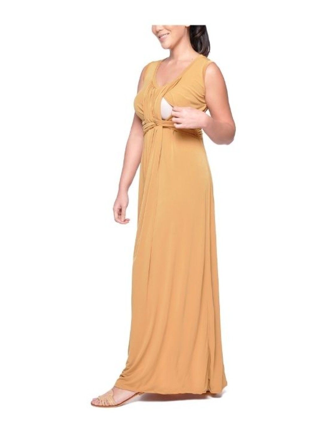 Elin Carrie Maxi Nursing Dress (Mustard- Image 2)