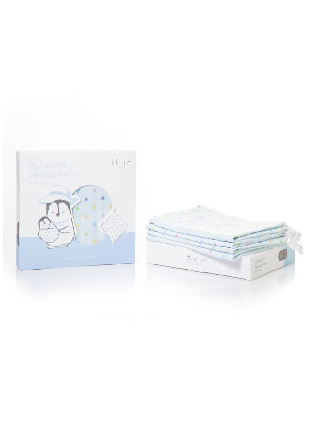 Iflin Baby My Favorite Bamboo Muslin (Blue- Image 1)