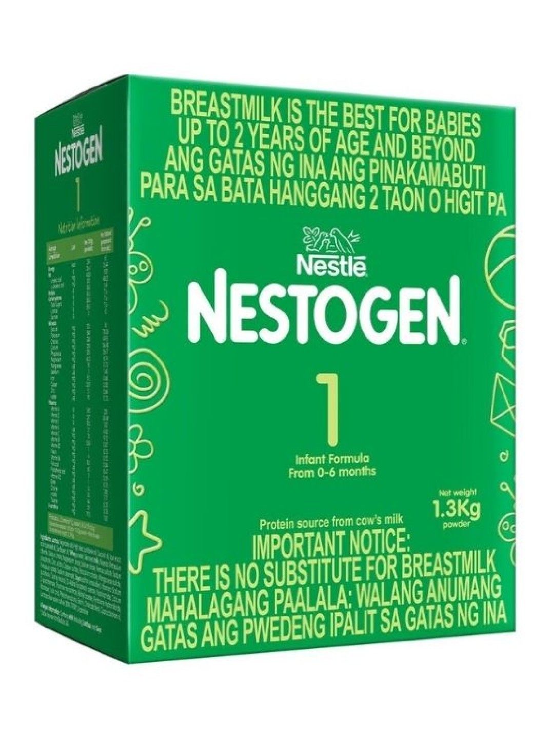 Nestogen NESTOGEN® 1 Infant Formula for Children 0-6 Months (1.3kg) (No Color- Image 1)