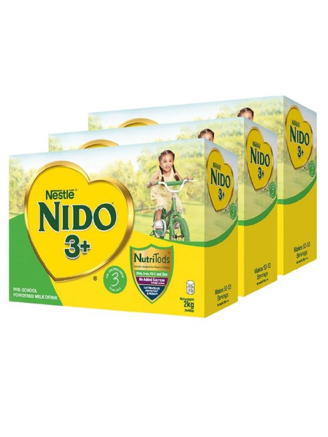 Nido 3+ NIDO® 3+ Powdered Milk Drink For Pre-Schoolers Above 3 Years (2kg) Bundle of 3