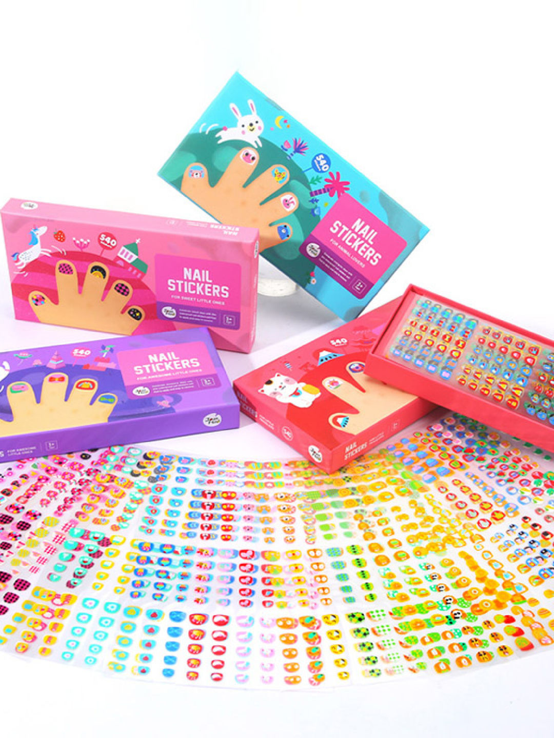 Joan Miro Nail Stickers - For Awesome Little Ones (540 Stickers) (No Color- Image 2)