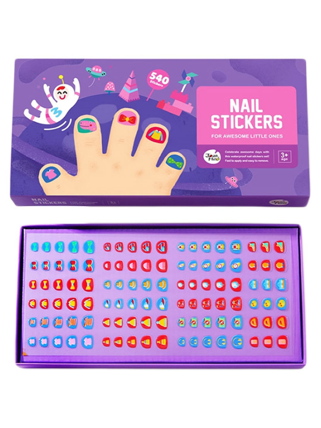 Joan Miro Nail Stickers - For Awesome Little Ones (540 Stickers) (No Color- Image 1)