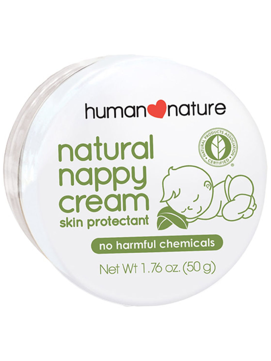 Human Nature Nappy Cream (50g) (No Color- Image 1)